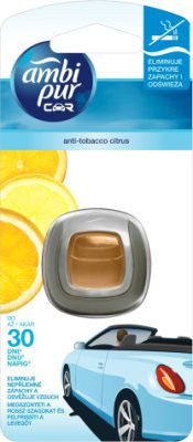 Ambi Pur Luchtverfrisser Auto Anti Tobacco Citrus - 1 Stuks