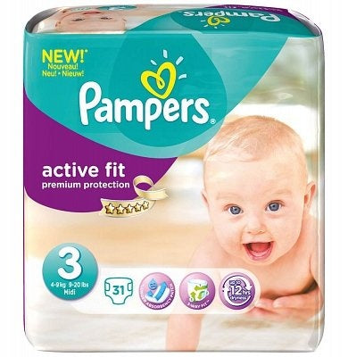 Pampers Active Fit Midi Midpack 3 4-9 Kg- 31 Stuks