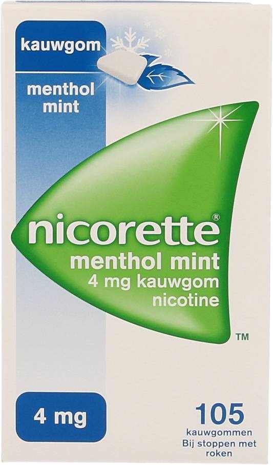 Nicorette Kauwgom Mentholmint 4 Mg - 105 Stuks