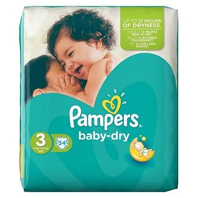 Pampers Baby Dry Midi Midpak 3 4-9 Kg - 34 Stuks