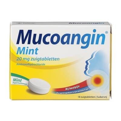 Mucoangin Zuigtabletten Pepermunt - 18 Stuks