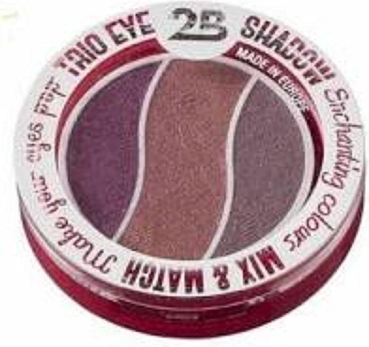 2b Trio Eye Shadow Mix & Match Taupe/Pink/Burgundy - Oogschaduw 2,4g