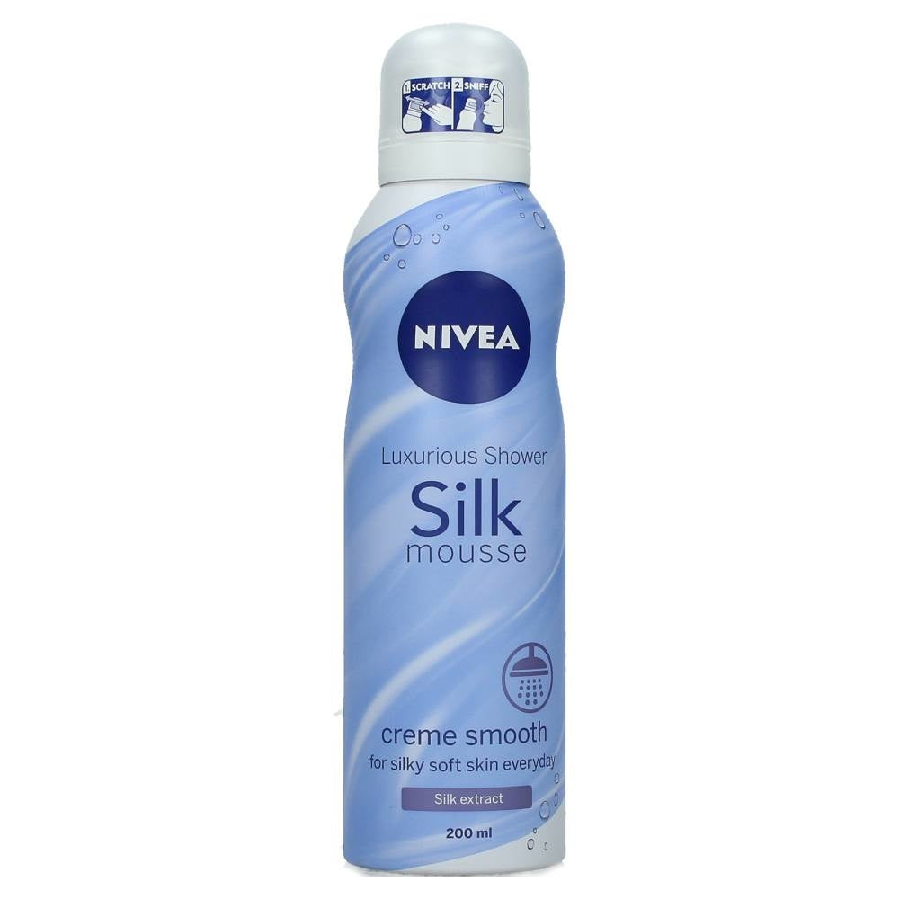 Nivea Silk Shower Mousse Creme Smooth - 200 Ml