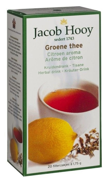 Jacob Hooy Thee Groene Thee / Lemon - 20 Zakjes