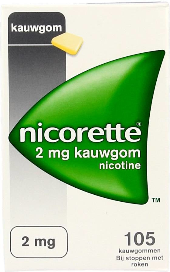 Nicorette Kauwgom Classic 2 Mg - 105 Stuks