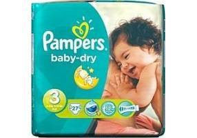 Pampers Baby Dry Midi 3 4-9 Kg - 27 Stuks