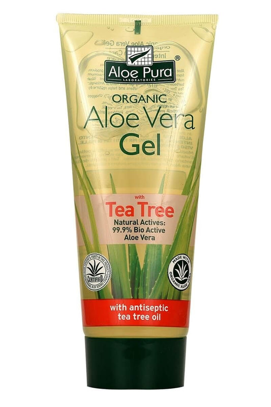 Aloe Pura Organic Aloe Vera Gel With Tea Tree 200 Ml