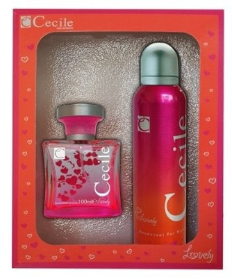 Cecile Women Lovely Cadeauset 100 Ml Edt & 150 Ml Deodorant Spray - 1 Stuks