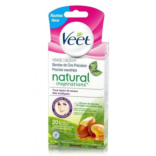 Veet Natural Inspirations Waxstrips Gezicht - 20 Stuks