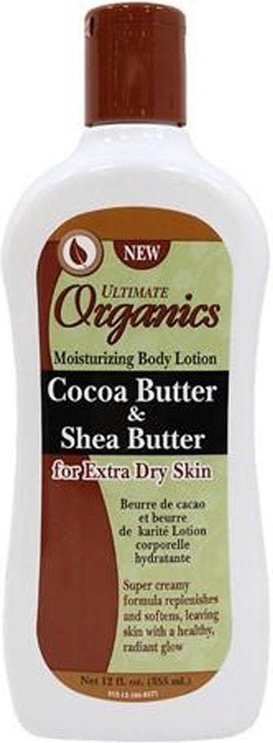 Africas Best Ultimate Organics Cocoa Butter & Shea Butter Moisturizing  - Body Lotion 355 Ml