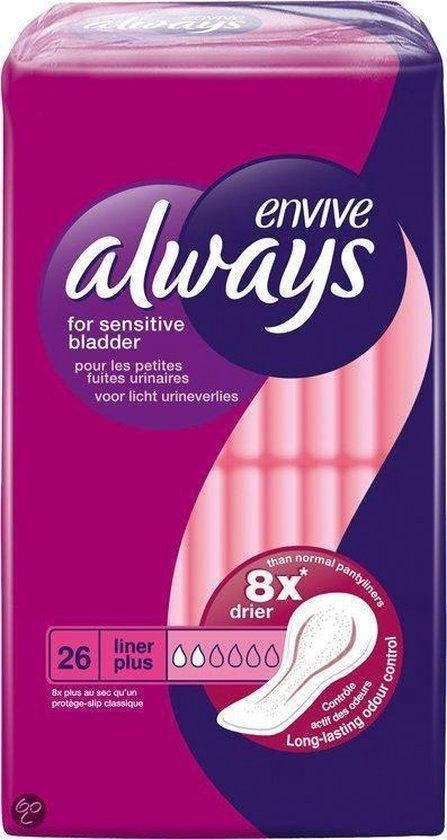 Always Envive Inlegkruisjes - Liner Plus 26 Stuks