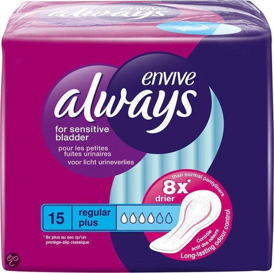 Always Envive Maandverband - Regular Plus 15 Stuks