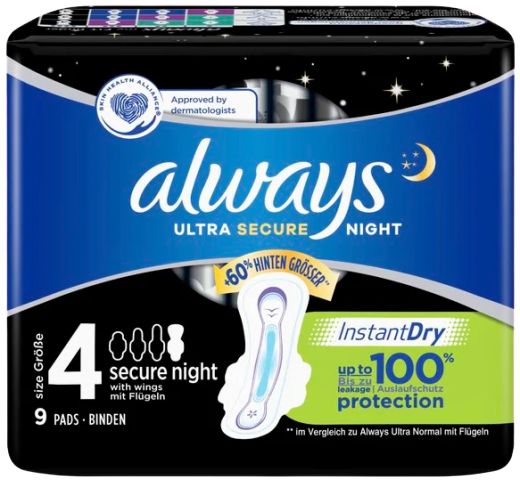 Always Ultra Secure Night - Maandverband 9 Stuks