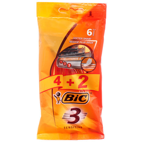 Bic 3 Sensitive - Wegwerpscheermesjes 6 Stuks