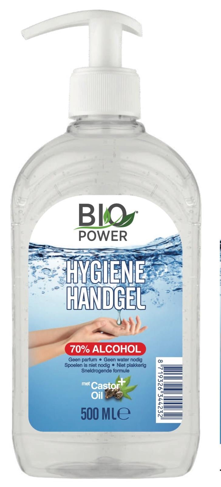 Biopower Handgel Met Pompje 500 Ml 70 Alcohol