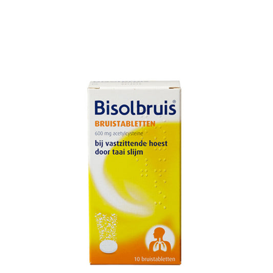 Bisolvon 600mg Acetylcysteine - Bruistabletten 10 Stuks