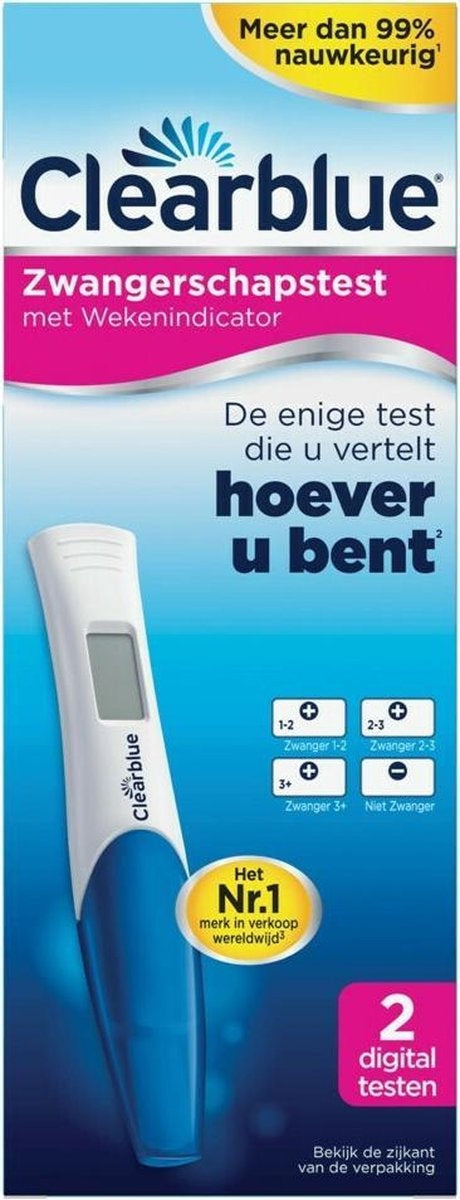 Clearblue Zwangerschapstest - Met Wekenindicator 2 Digitale Testen