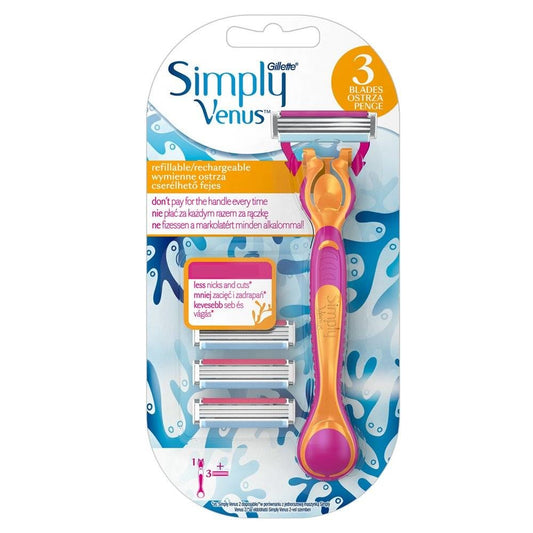 Gillette Venus Simply App & 3 Navullingen - 1 Stuks