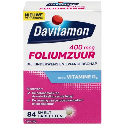 Davitamon 400 Mcg - Folimzuur 84 Smelttabletten