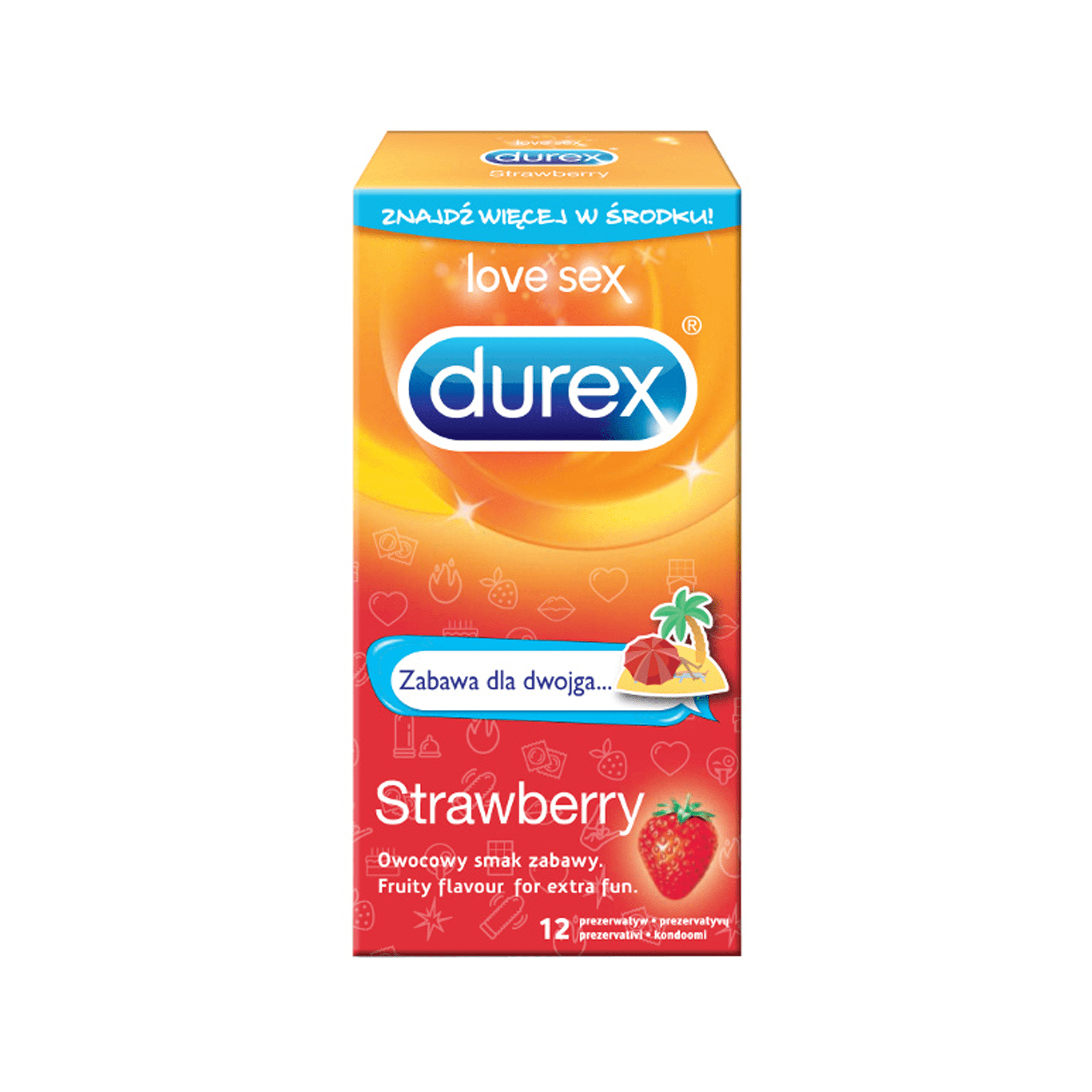 Durex Condoom - Strawberry 12 Stuks