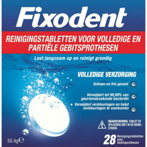 Fixodent - Reinigingstabletten Voor Gebitsprothese 28 Stuks