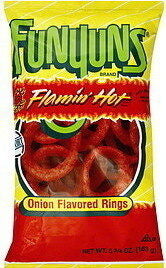 Funyuns - Flamin' Hot Onion Flavored Rings Chips 163 Gram