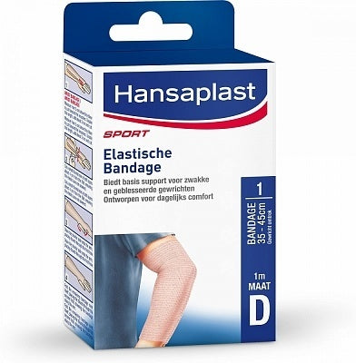 Hansaplast Sport Elastische Bandage  - 1m Maat D (Pols/Elleboog)