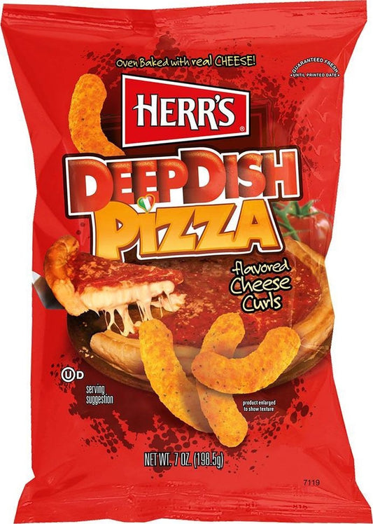 Herr's - Deep Dish Pizza Flavored Cheese Curls  Chips 198,5g