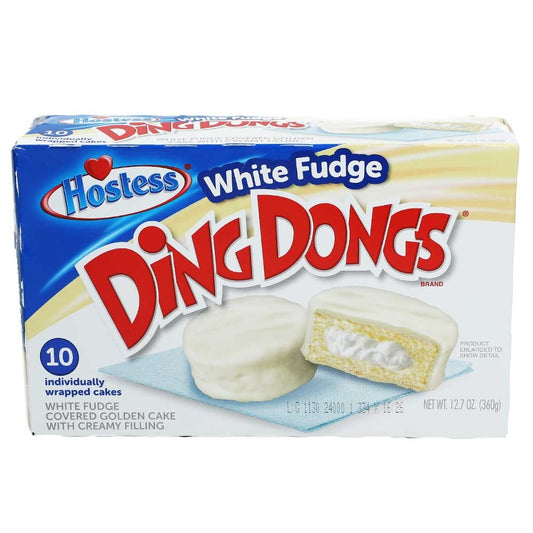 Hostess - White Fudge Ding Dongs Cakjes 10 Stuks 360g