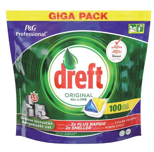 Dreft All-In-1 Tabs 100St Lemon