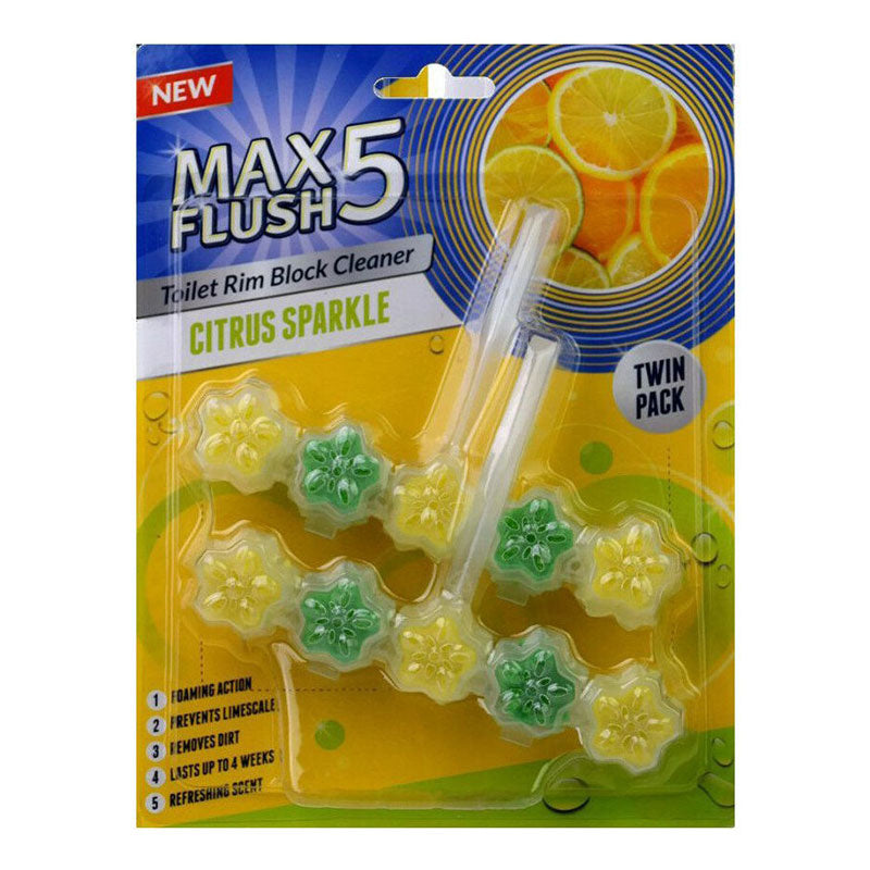 Max Flush 5 Rim Twin Block Citrus 45Gr