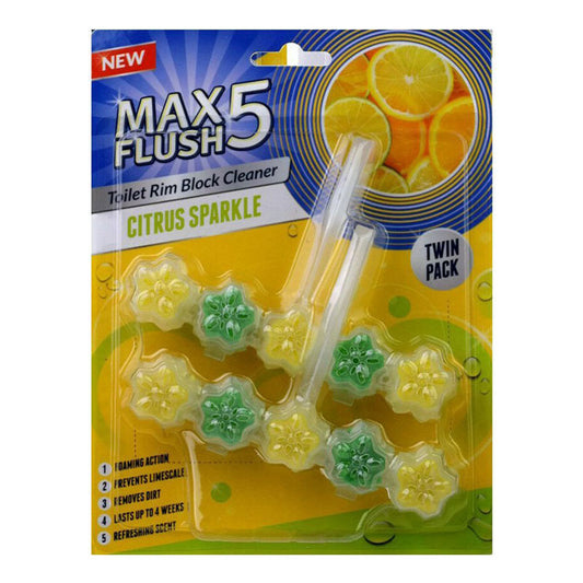 Max Flush 5 Rim Twin Block Citrus 45Gr