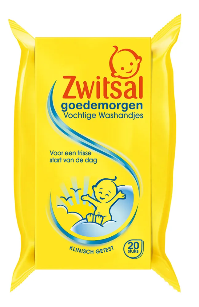 Zwitsal Goedemorgen Vochtige Washandjes 20St