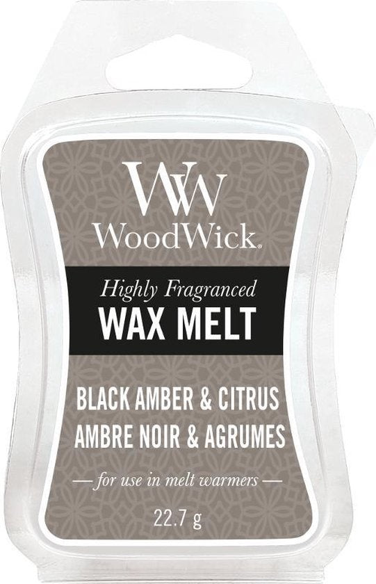 Woodwick Wax Melts Black Amber 22.7g