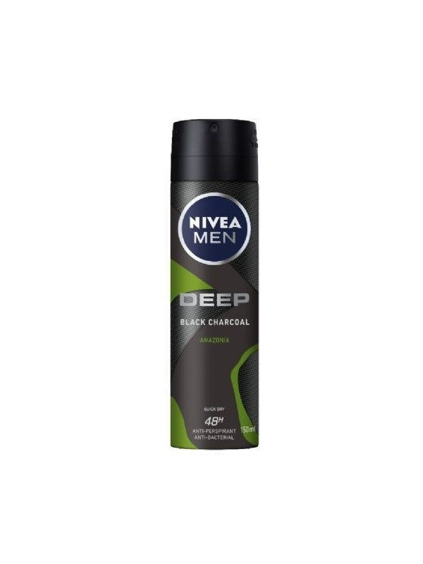 Nivea Bodyspray 150Ml Men Deep Black Charcoal Amazonia