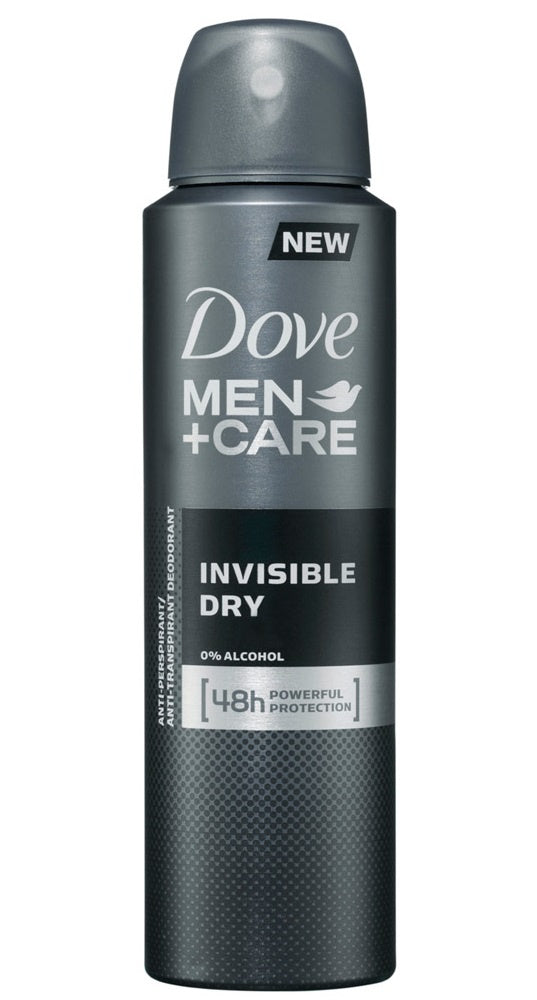 Dove Bodyspray 150Ml Invisible Dry For Men