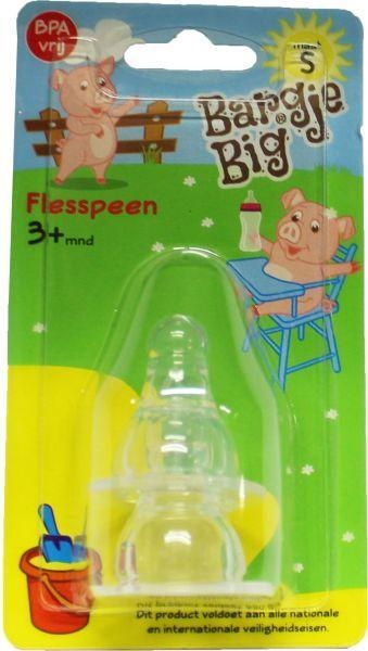 Bargje Big Silicone Flesspeen S 1 stuks