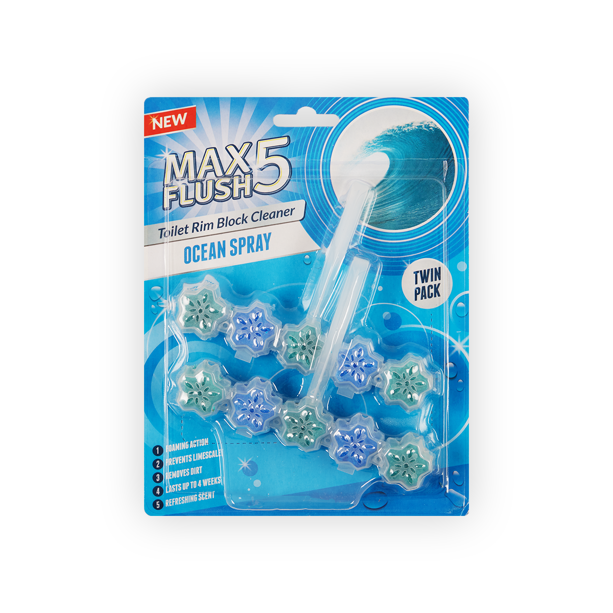 Max Flush 5 Rim Twin Block Ocean 45Gr