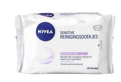 Nivea Visage Essentials Reiningsdoekjes Sensitive - 25 Stuks