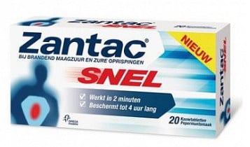 Zantac Snel - 20 Kauwtabletten