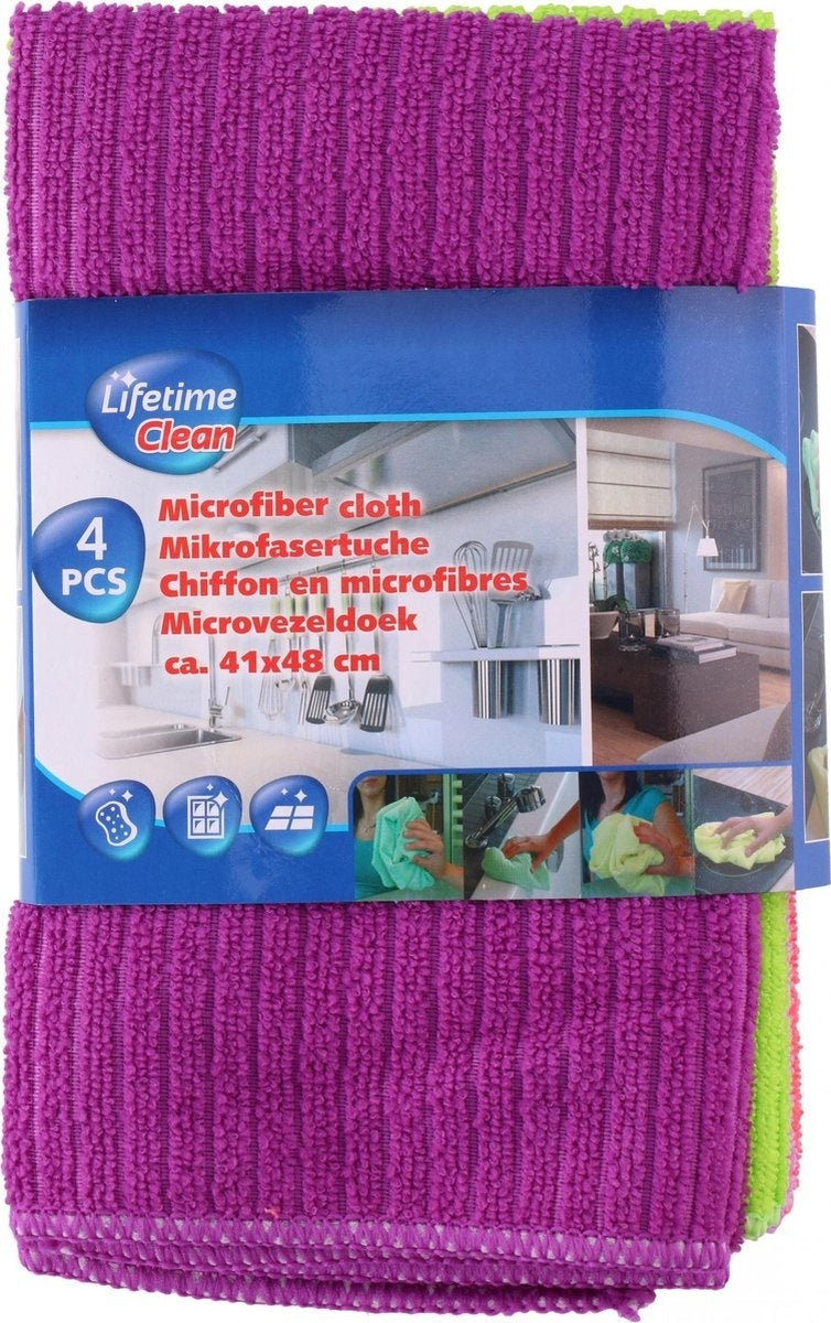 Lifetime Clean - Microvezeldoek 41 X 48 Cm 4 Stuks