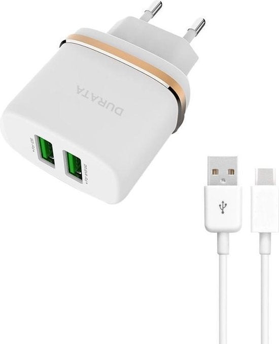 Luxcell - Adapter Met 2 Poorten 1 Samsung Oplader