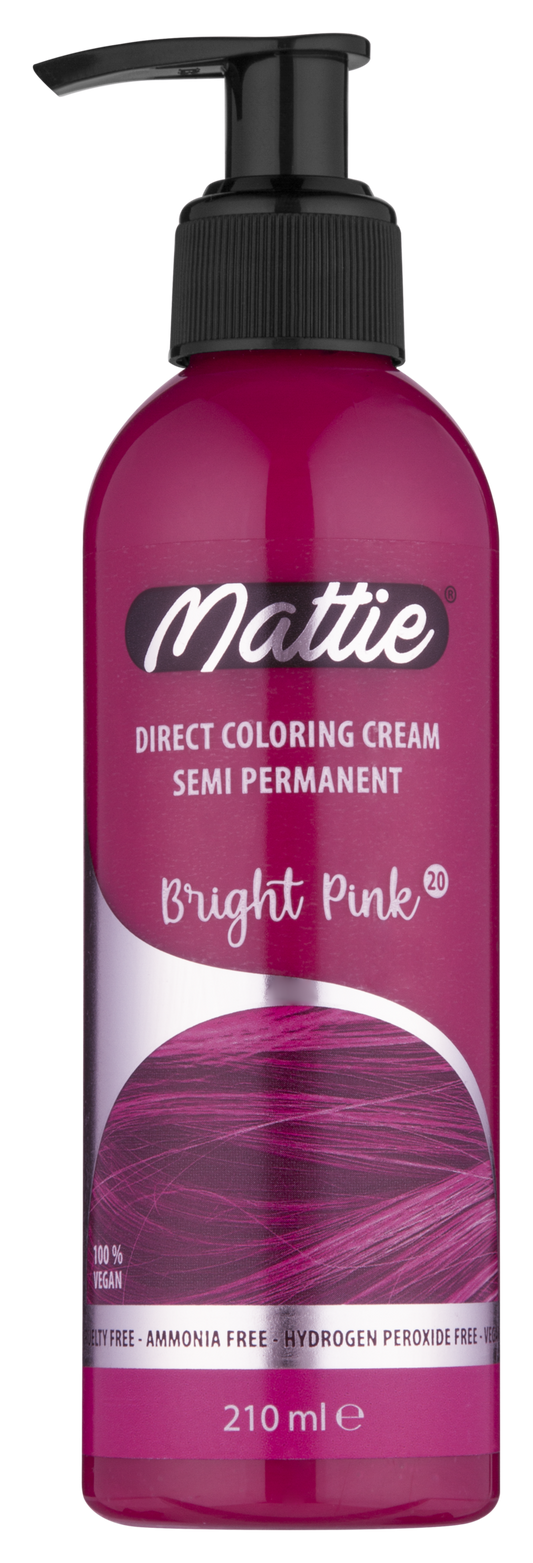 Mattie Direct Coloring Cream Semi-Permanent - Bright Pink 210ml