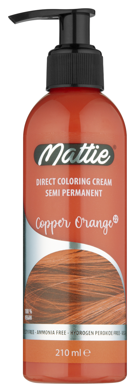 Mattie Direct Coloring Cream Semi-Permanent - Copper Orange 210ml