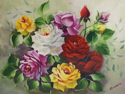 Diamond Painting Bosje Bloemen H379 40 Cm X 50 Cm