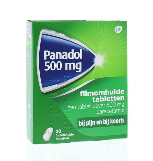 Panadol 500mg - Filmomhulde Tabletten 20 Stuks