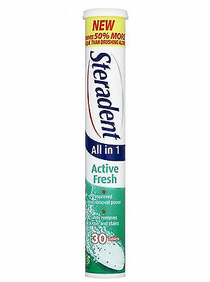 Steradent All In One Active Fresh - Gebitsreiniger 30 Tabletten