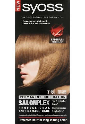 Syoss Hair Color Salonplex - 7-6 Middenblond