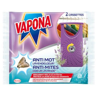 Vapona Lavendelgeur - Anti-Mot 2 Stuks