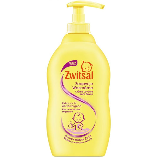 Zwitsal Wascreme Zeepvrij 400 Ml Met Pompje